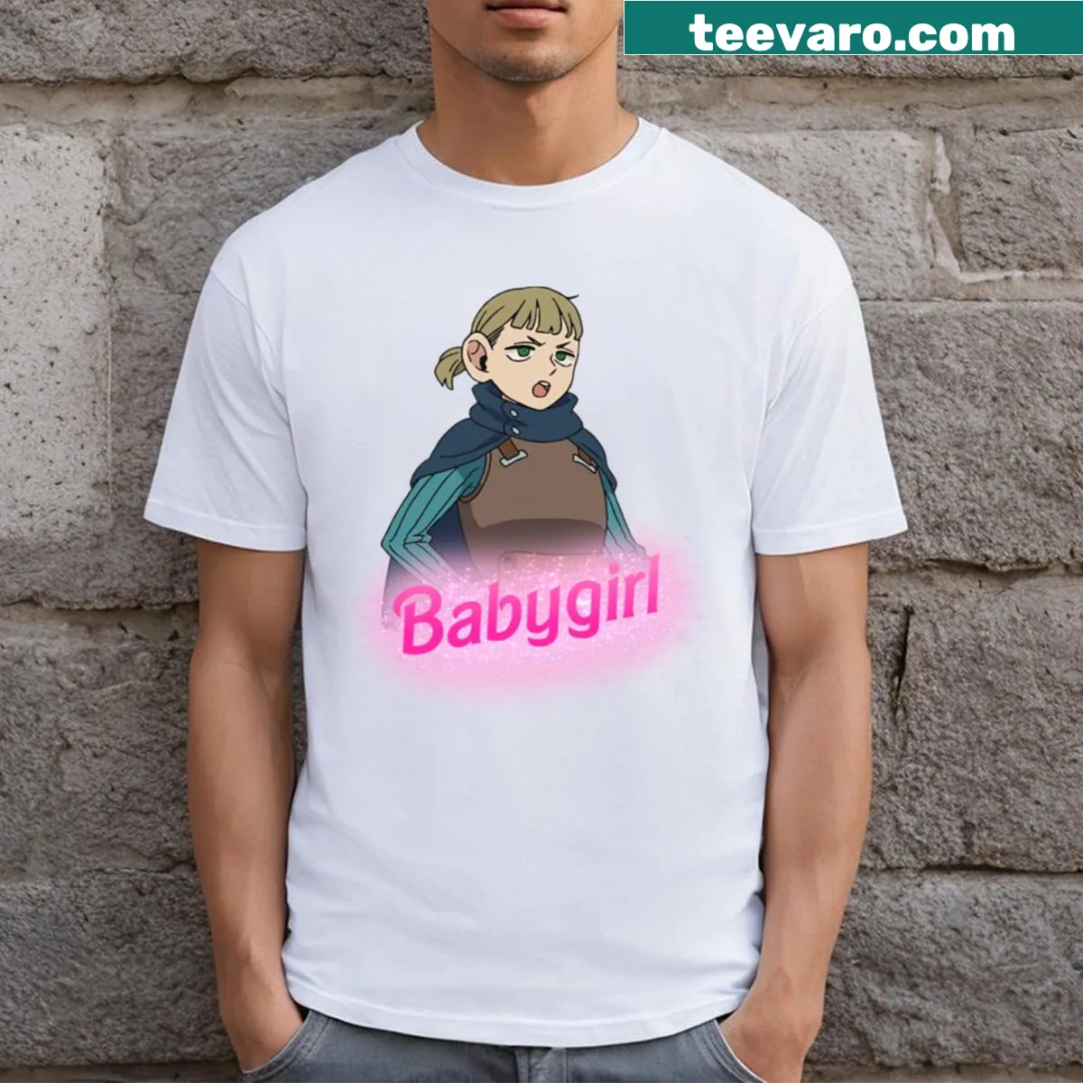 Cute Babygirl graphic T-shirt for kids — on a men's t-shirt