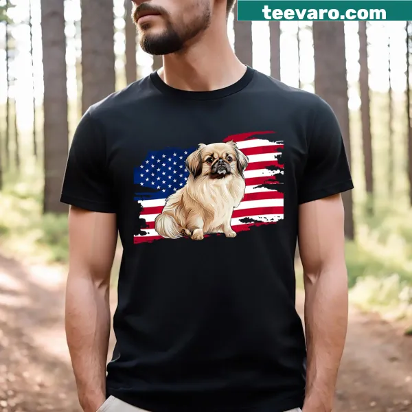 Illustration of a cute Pekingese dog