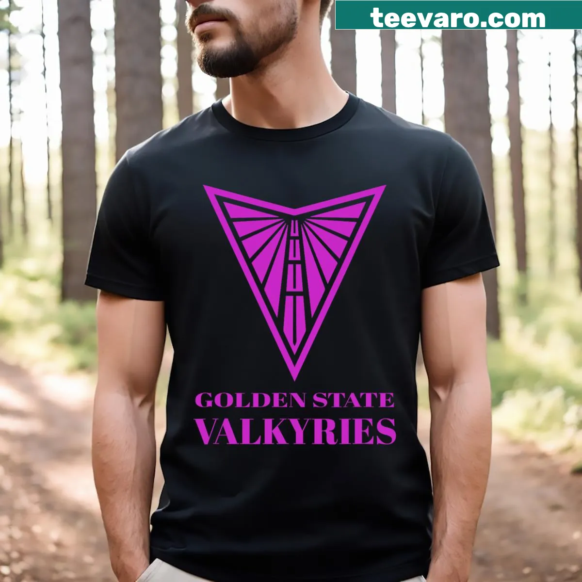 T-shirt for Golden State Valkyries fans with supportive text — on a men's t-shirt