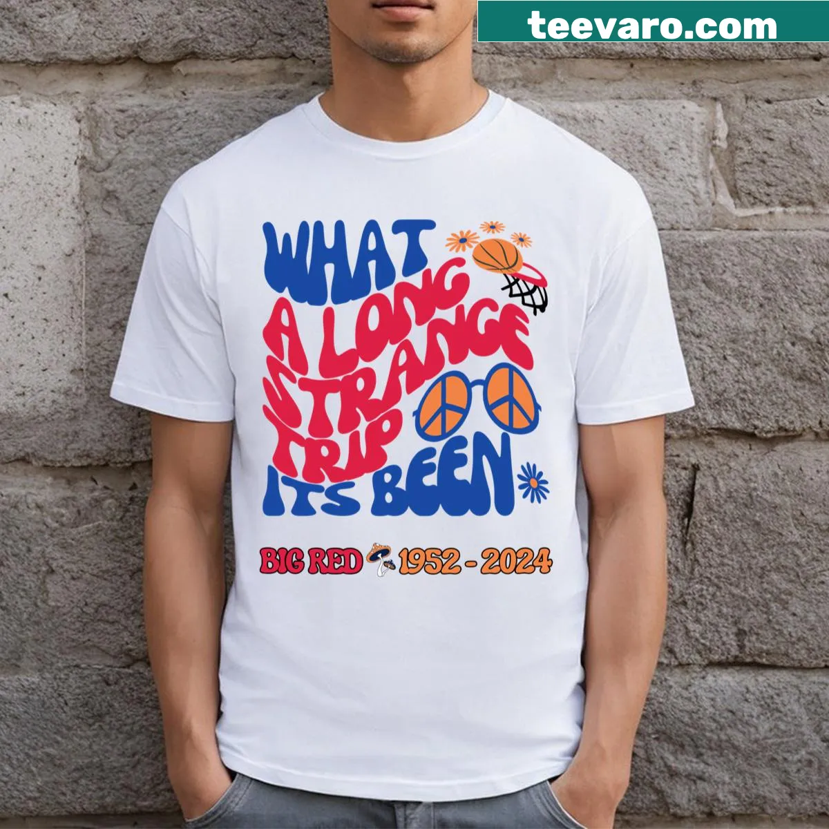 Tribute t-shirt honoring Bill Walton's basketball career — on a men's t-shirt