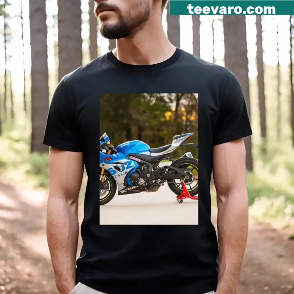 Graphic T-shirt featuring Suzuki Gsxr 1000r 2022 motorcycle