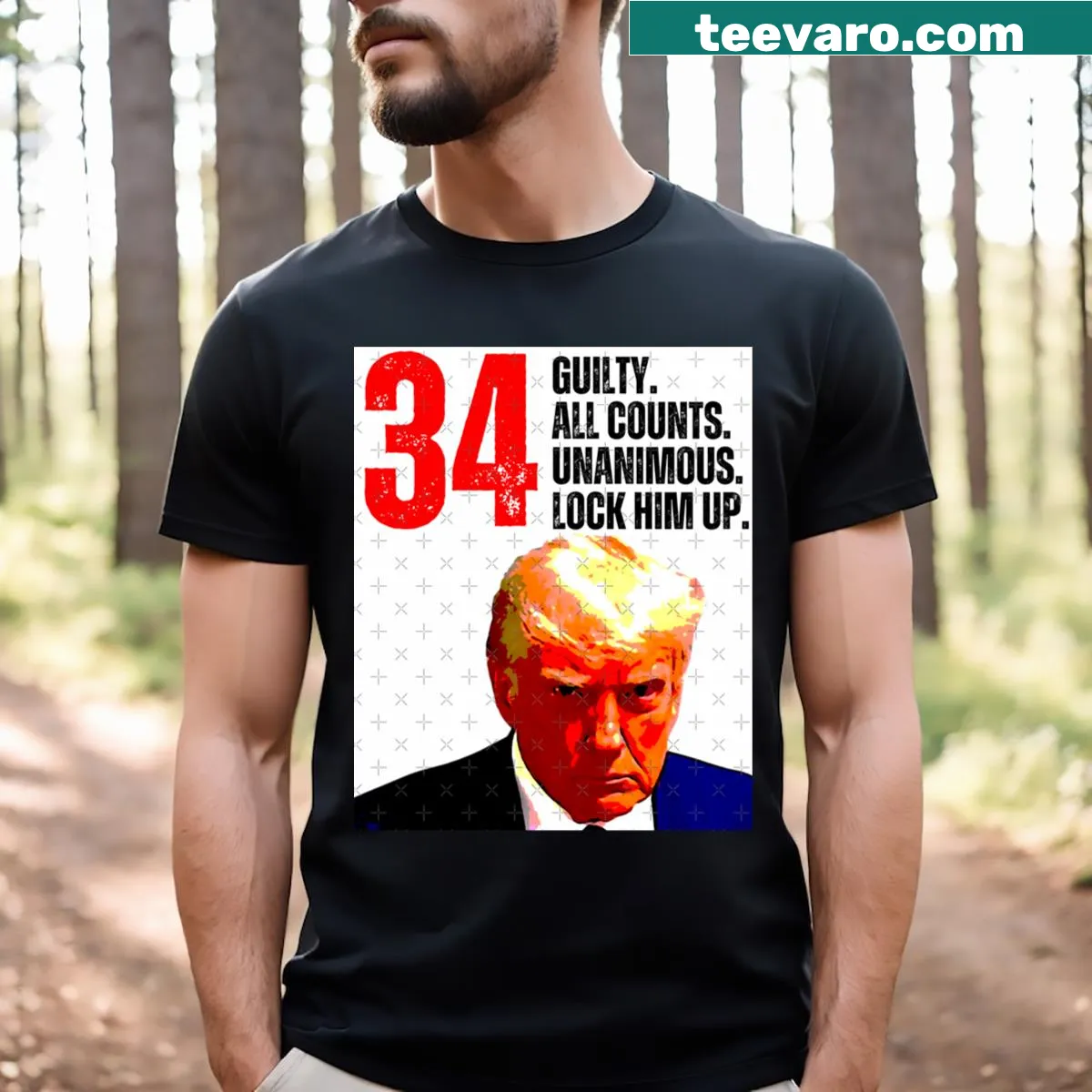 Bold political graphic about conviction — on a men's t-shirt