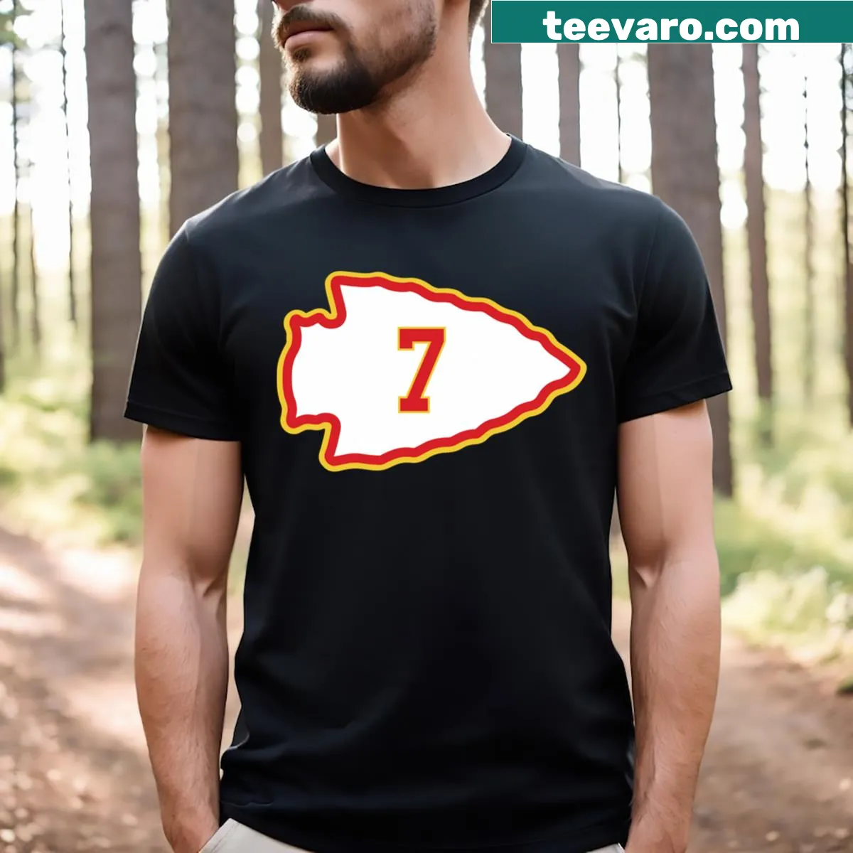 T-shirt with the text '7 Butker' for kids — on a men's t-shirt