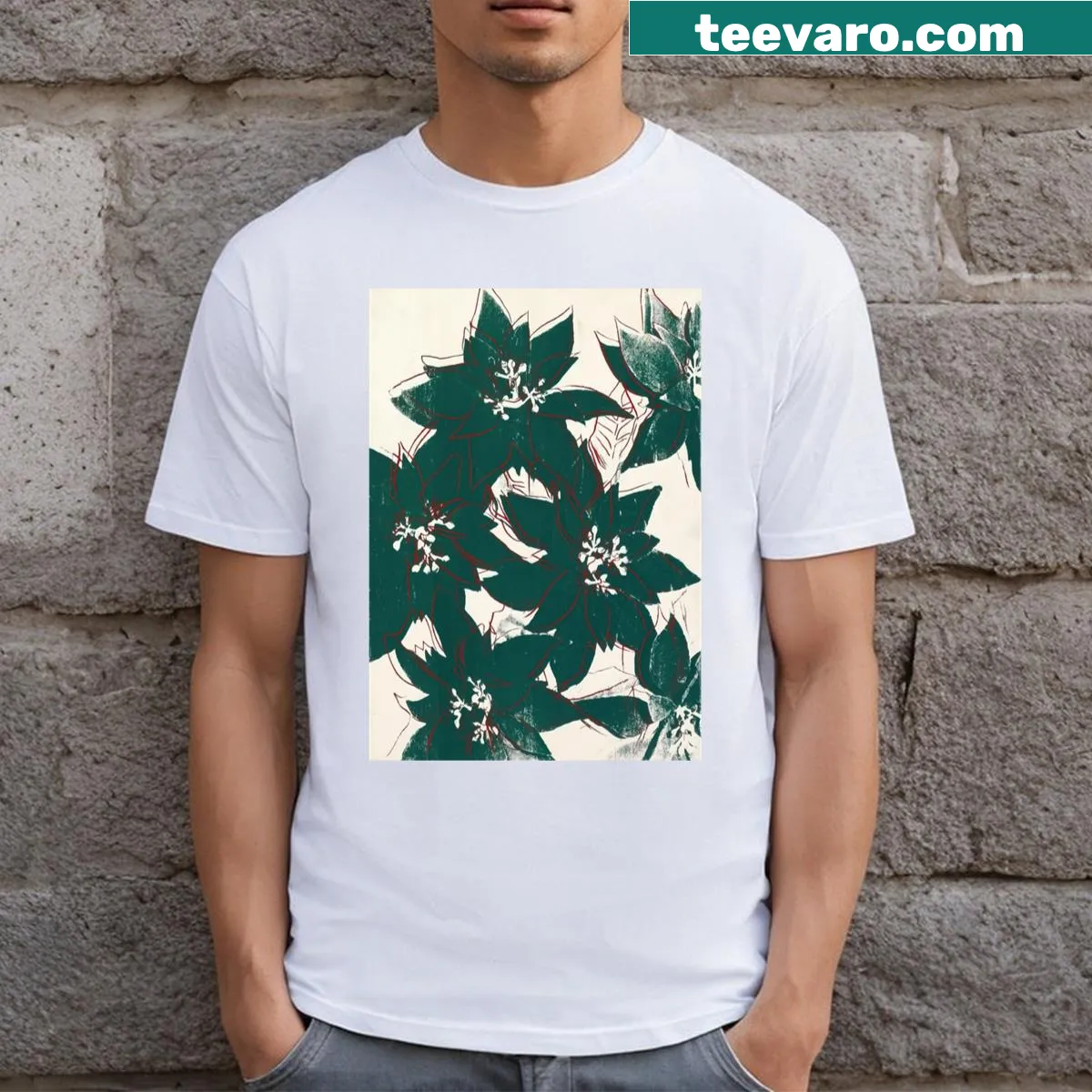 Art-themed t-shirt inspired by Andy Warhol's style — on a men's t-shirt