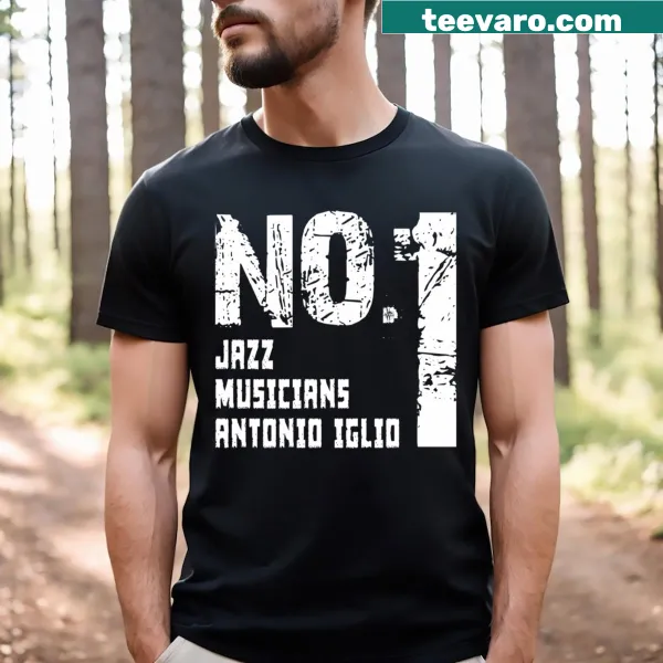 T-shirt featuring graphic design inspired by Antonio Iglio's music