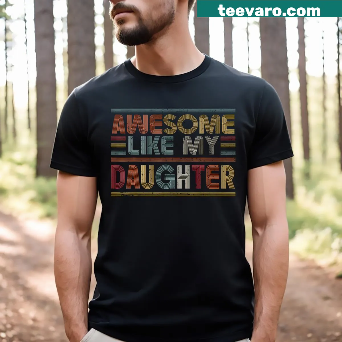 Typographic T-shirt celebrating the bond between a dad and daughter — on a men's t-shirt