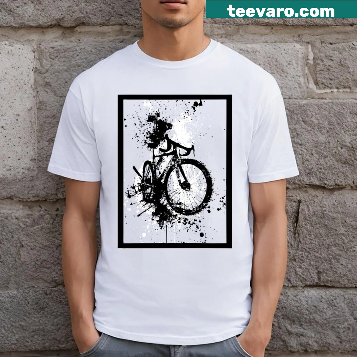 Rhythm Of Movement biking graphic t-shirt — on a men's t-shirt