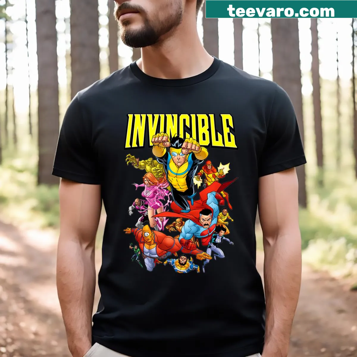 Vintage cartoon film logo shirt for kids celebrating movies — on a men's t-shirt