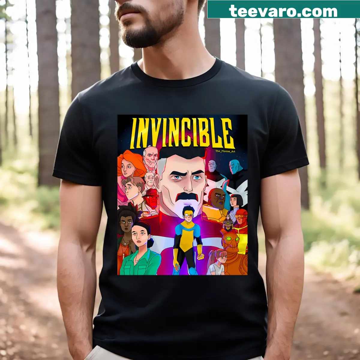 Cartoon Birthday TV Film Series Logo Kids T-shirt featuring fun logos. — on a men's t-shirt