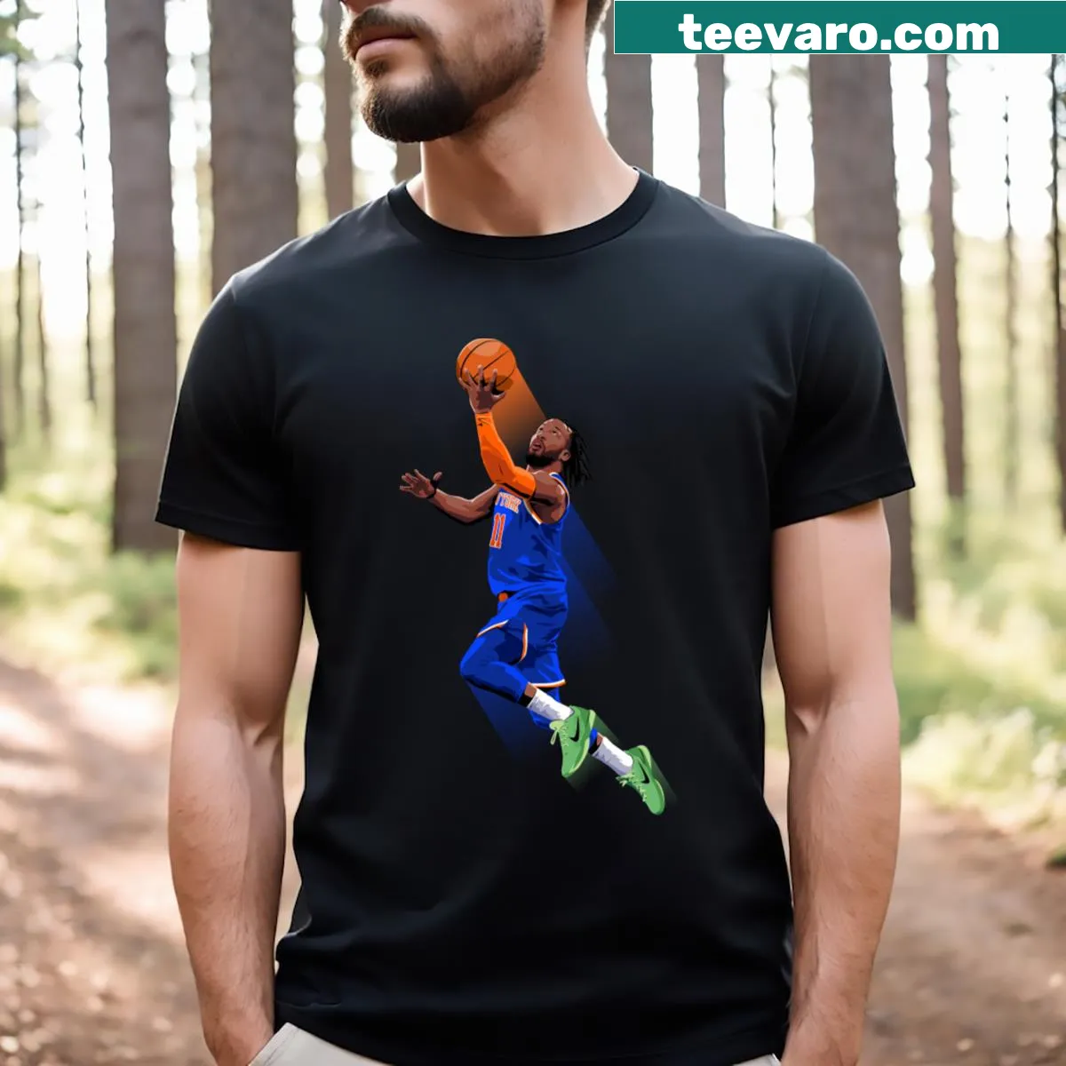 T-shirt featuring Brunson's name in a bold design — on a men's t-shirt