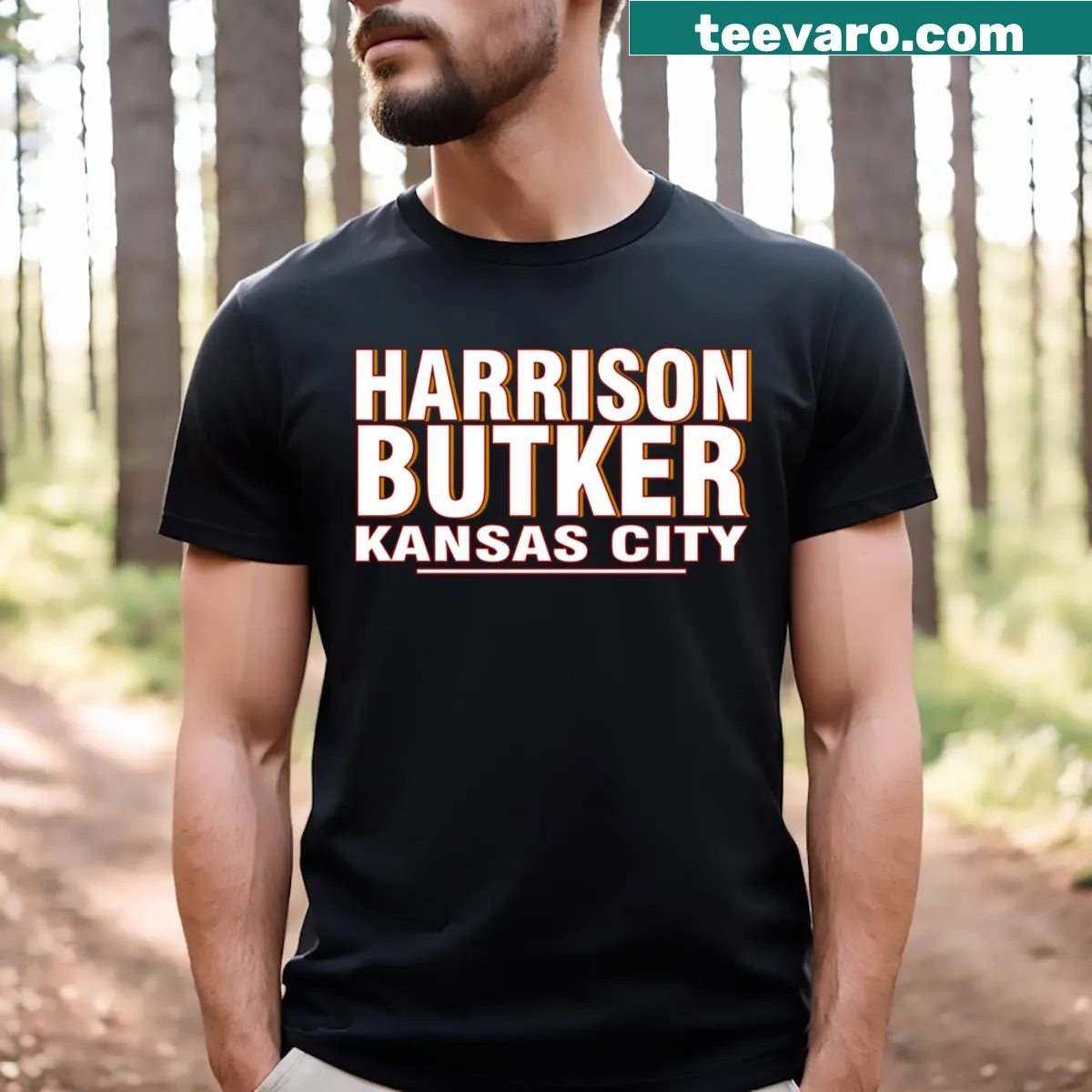 T-shirt featuring Butker from Kansas design, showcasing team spirit — on a men's t-shirt