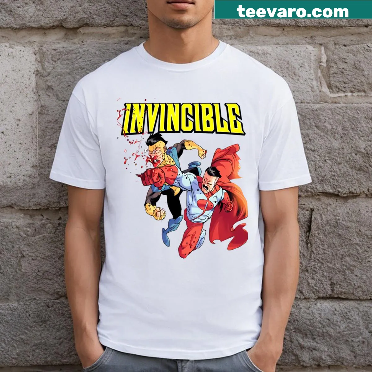 Vintage cartoon TV series logo birthday t-shirt for kids — on a men's t-shirt