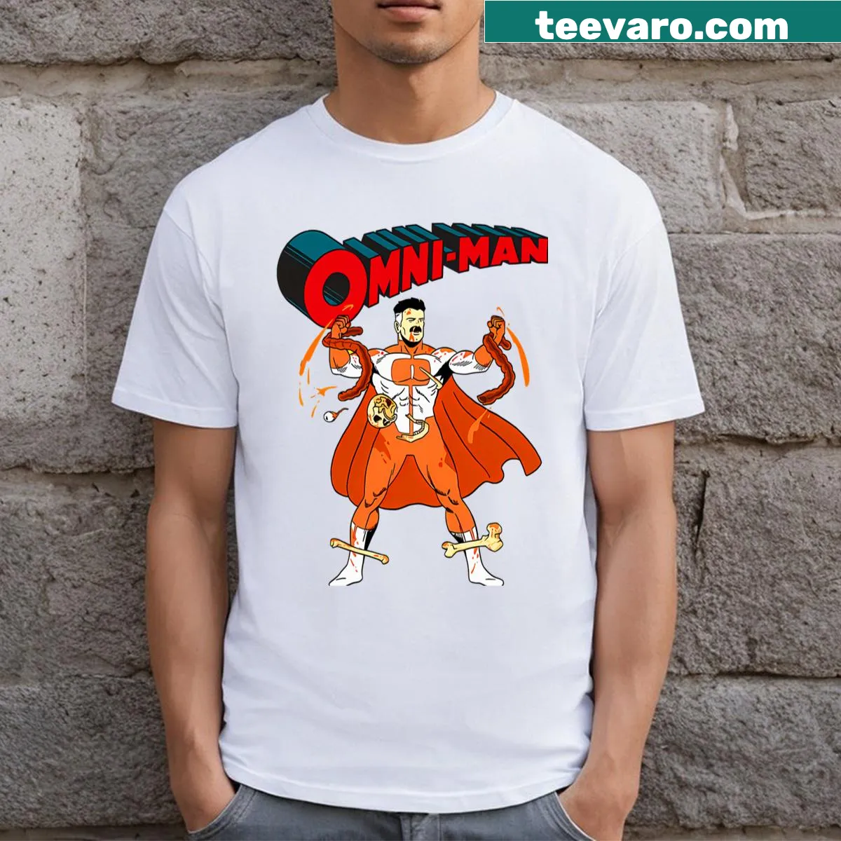 Vintage TV logo t-shirt for kids celebrating classic films and shows. — on a men's t-shirt