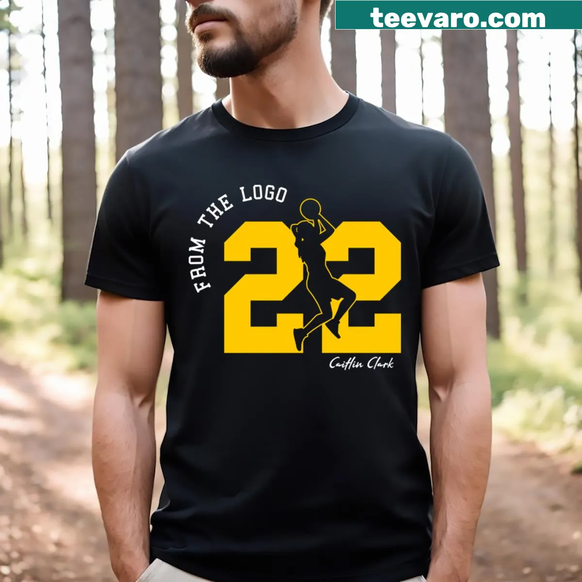 T-shirt featuring Catlin Clark logo for sports fans. — on a men's t-shirt