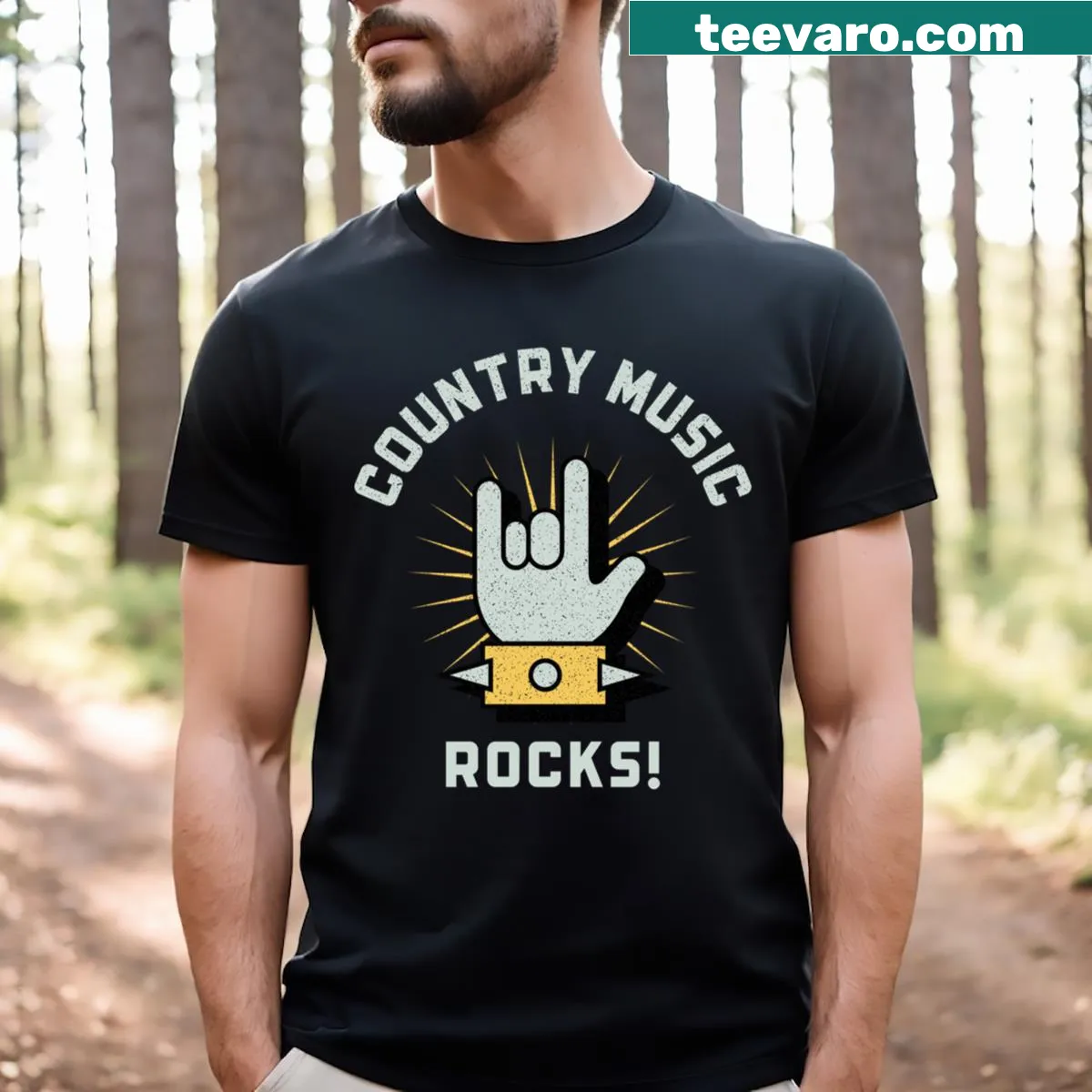 Country music lover T-shirt with bold text design — on a men's t-shirt