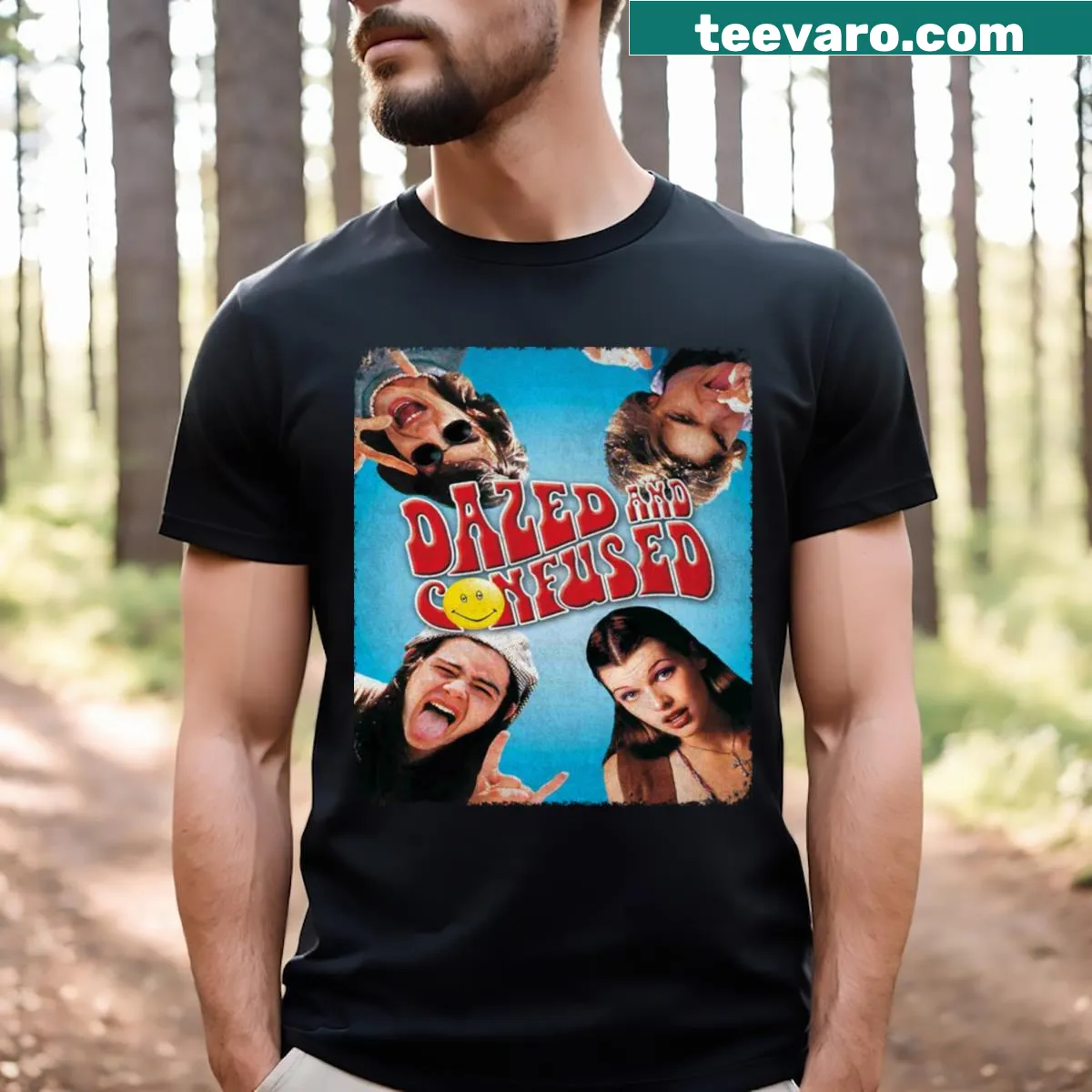 Vintage poster art T-shirt inspired by Dazed and Confused — on a men's t-shirt