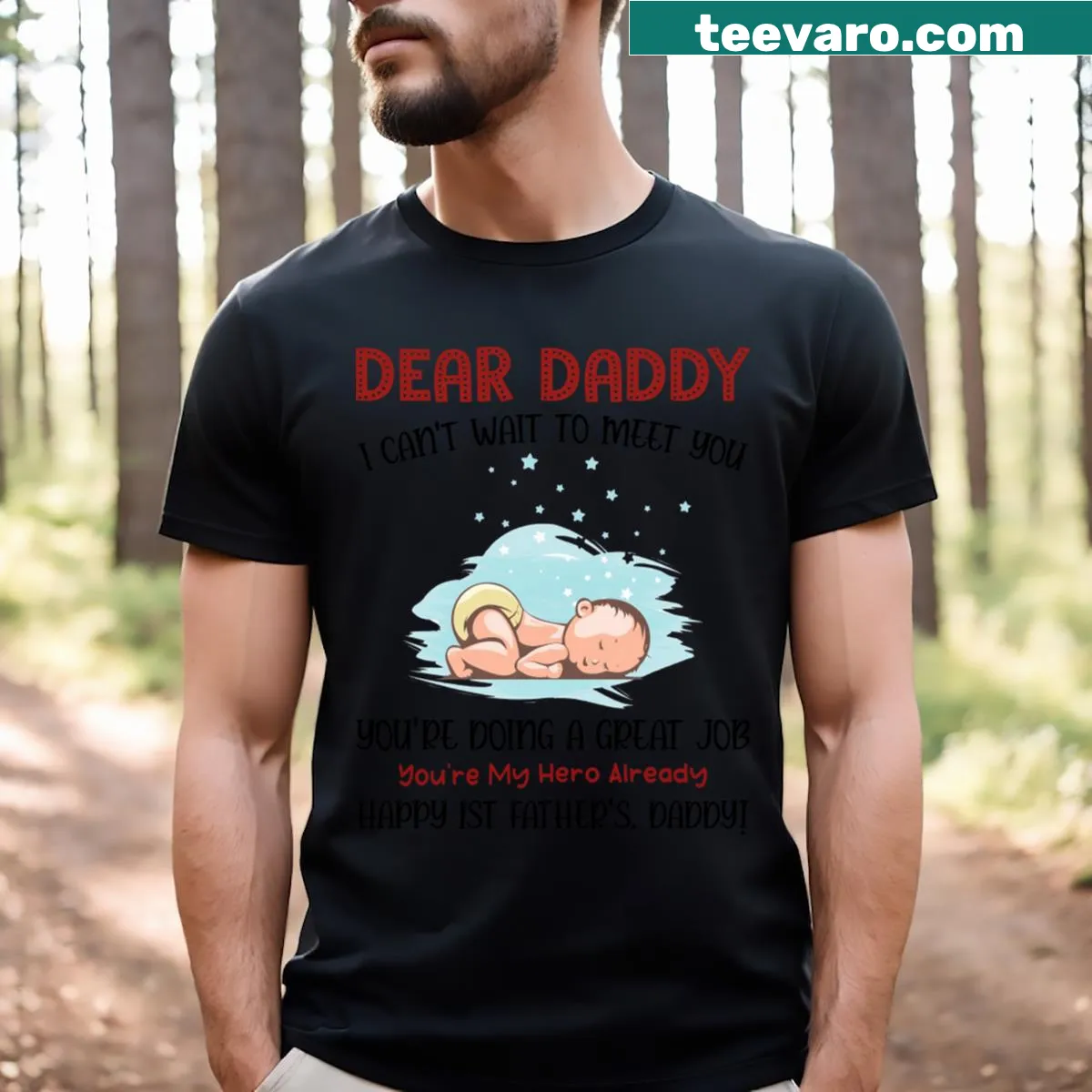 Heartfelt T-shirt for dads with a sentimental message — on a men's t-shirt