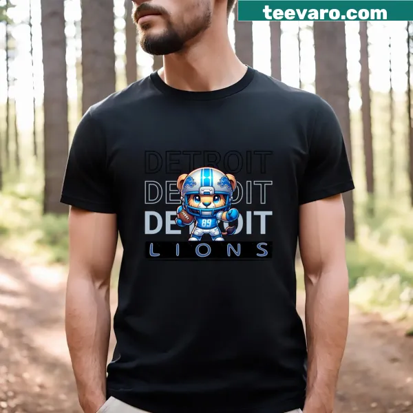 Detroit Lions T-shirt featuring the team's emblem in a classic style.
