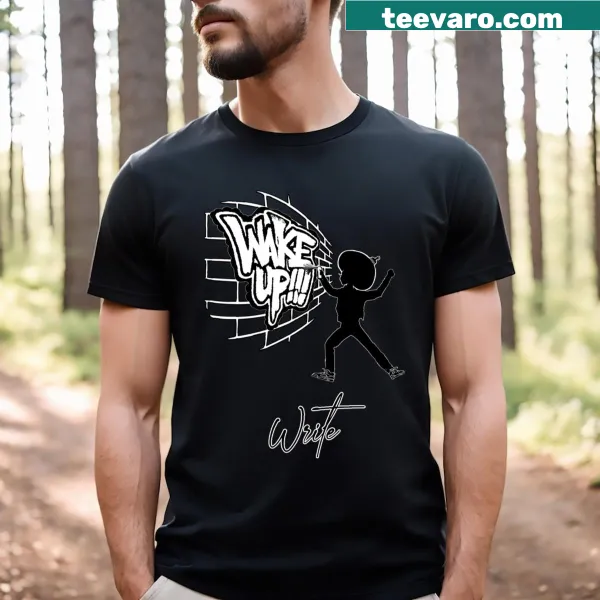 Inspirational t-shirt with abstract typography design
