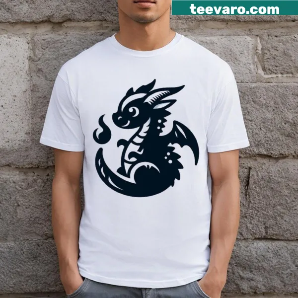 T-shirt featuring an illustrated dragon design