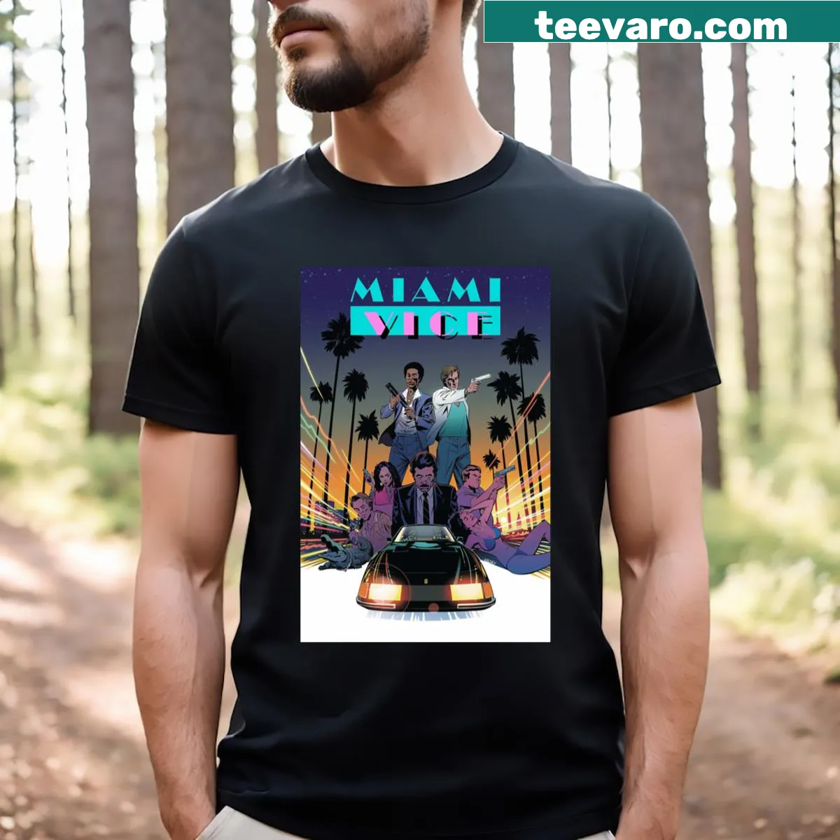 Playful T-shirt featuring gangster movie themes and graphics — on a men's t-shirt