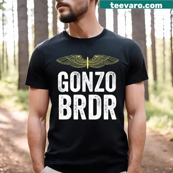 Gonzo-themed humorous typography T-shirt