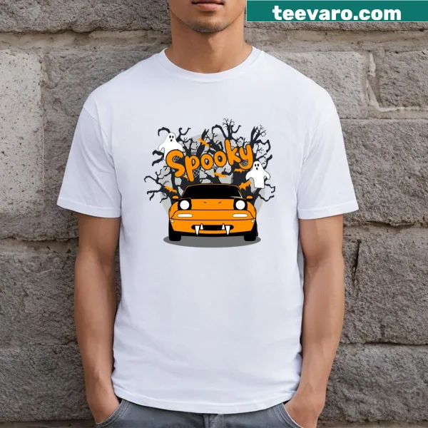 Playful Halloween Miata NA T-shirt with fun car graphic