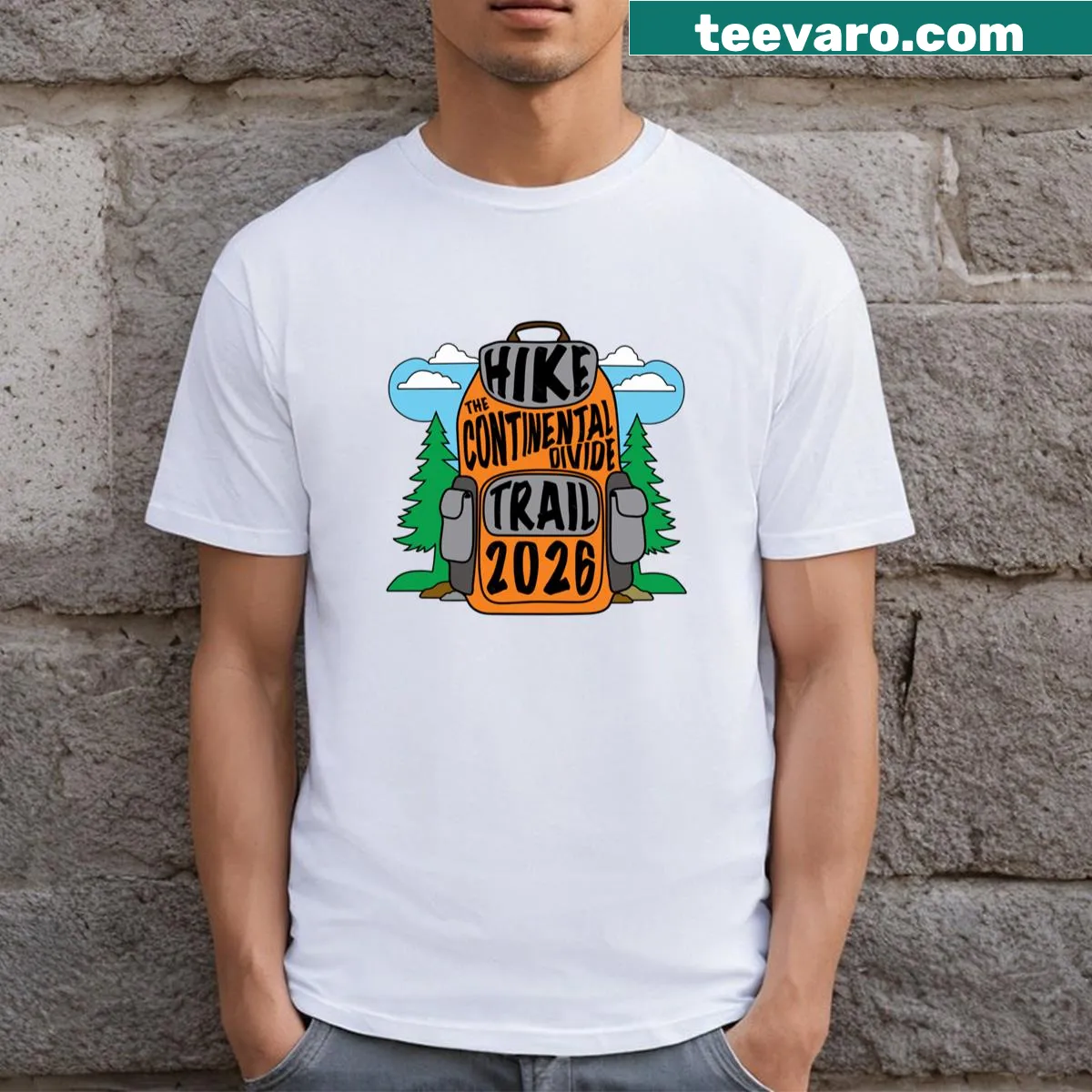 Illustrative t-shirt celebrating the Continental Divide Trail 2026 — on a men's t-shirt