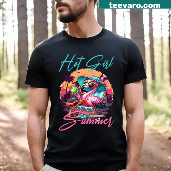 Playful T-shirt with a flamingo graphic for summer vibes
