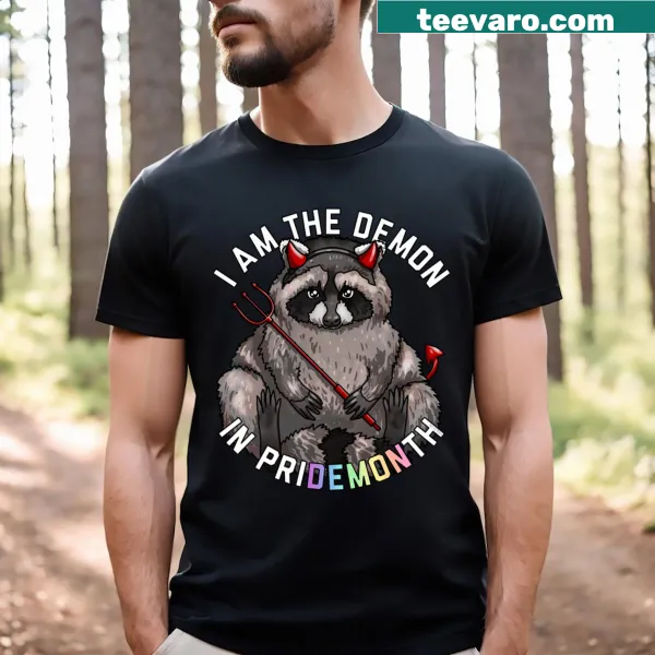 Bold graphic tee with I Am The Demon text