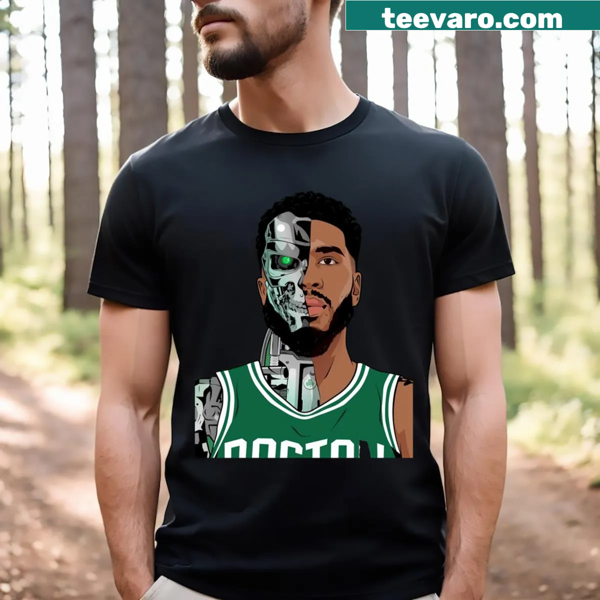 Inspirational typography t-shirt featuring Jayson Tatum — on a men's t-shirt