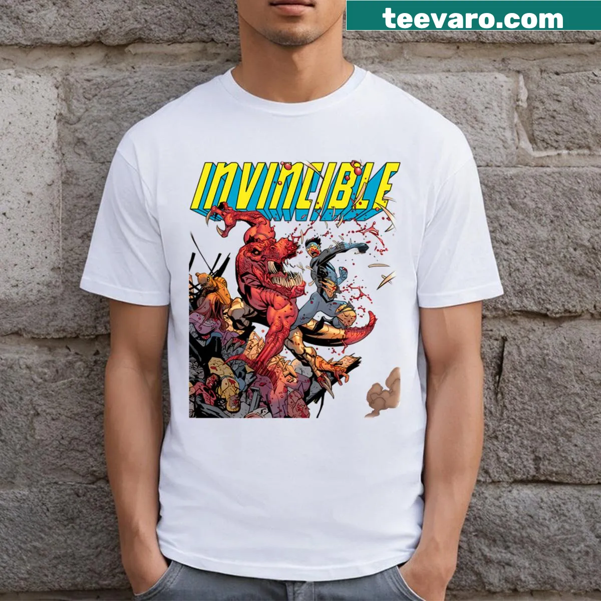 Kids T-shirt with vintage TV logo and cartoon graphics for birthdays — on a men's t-shirt