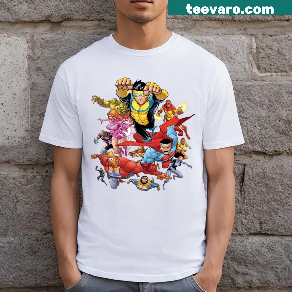 Illustrated logos of cartoons and movies on a T-shirt for kids — on a men's t-shirt