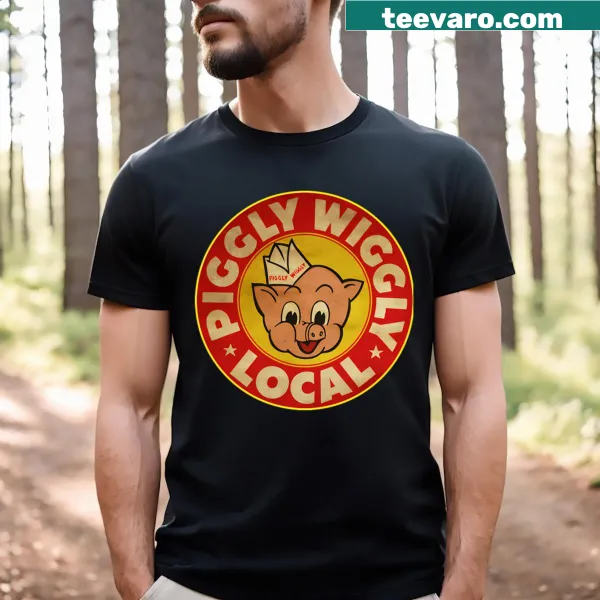 Vintage store logos graphic on a T-shirt