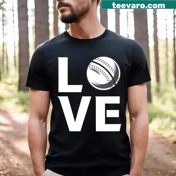 Graphic design celebrating love for cricket on a t-shirt