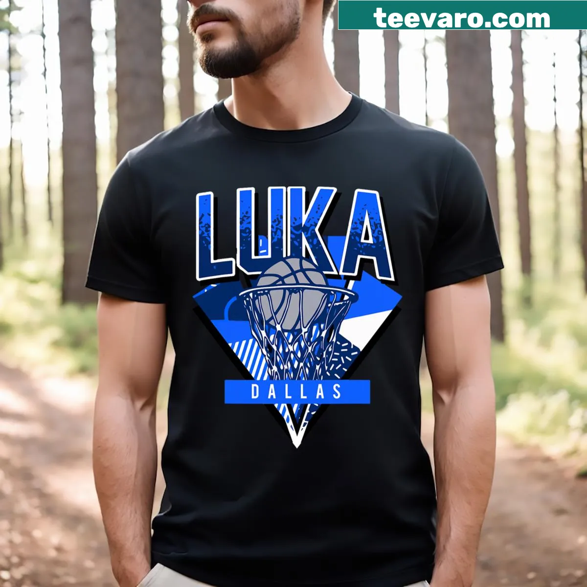 Personalized t-shirt featuring the name Luka with a heart — on a men's t-shirt