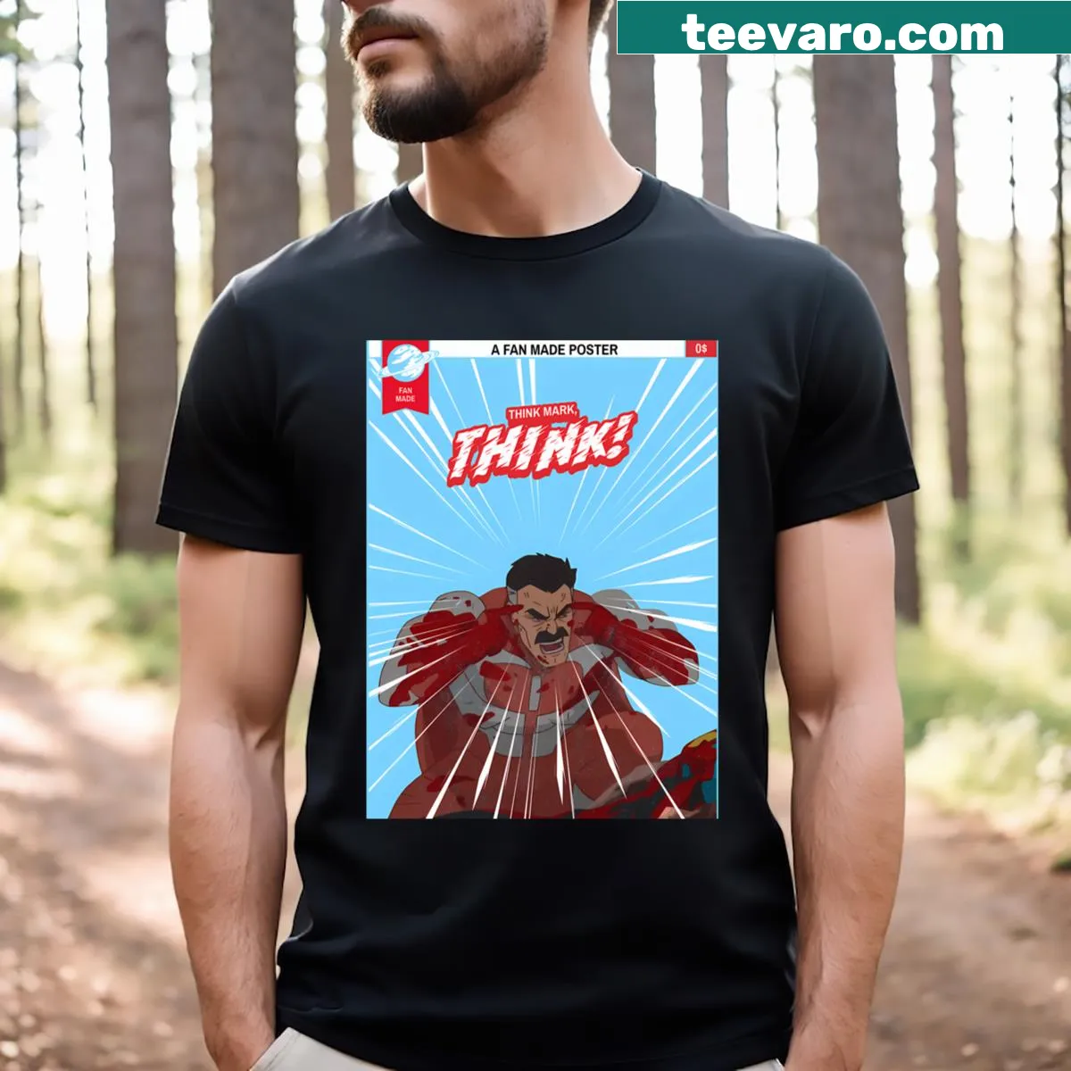 Vintage cartoon TV series logo t-shirt for kids celebrating their birthday — on a men's t-shirt