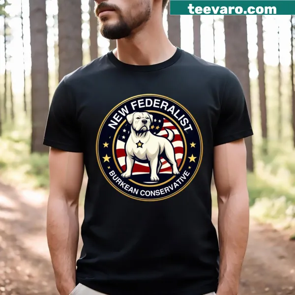 Pit bull graphic T-shirt representing New Federalists.