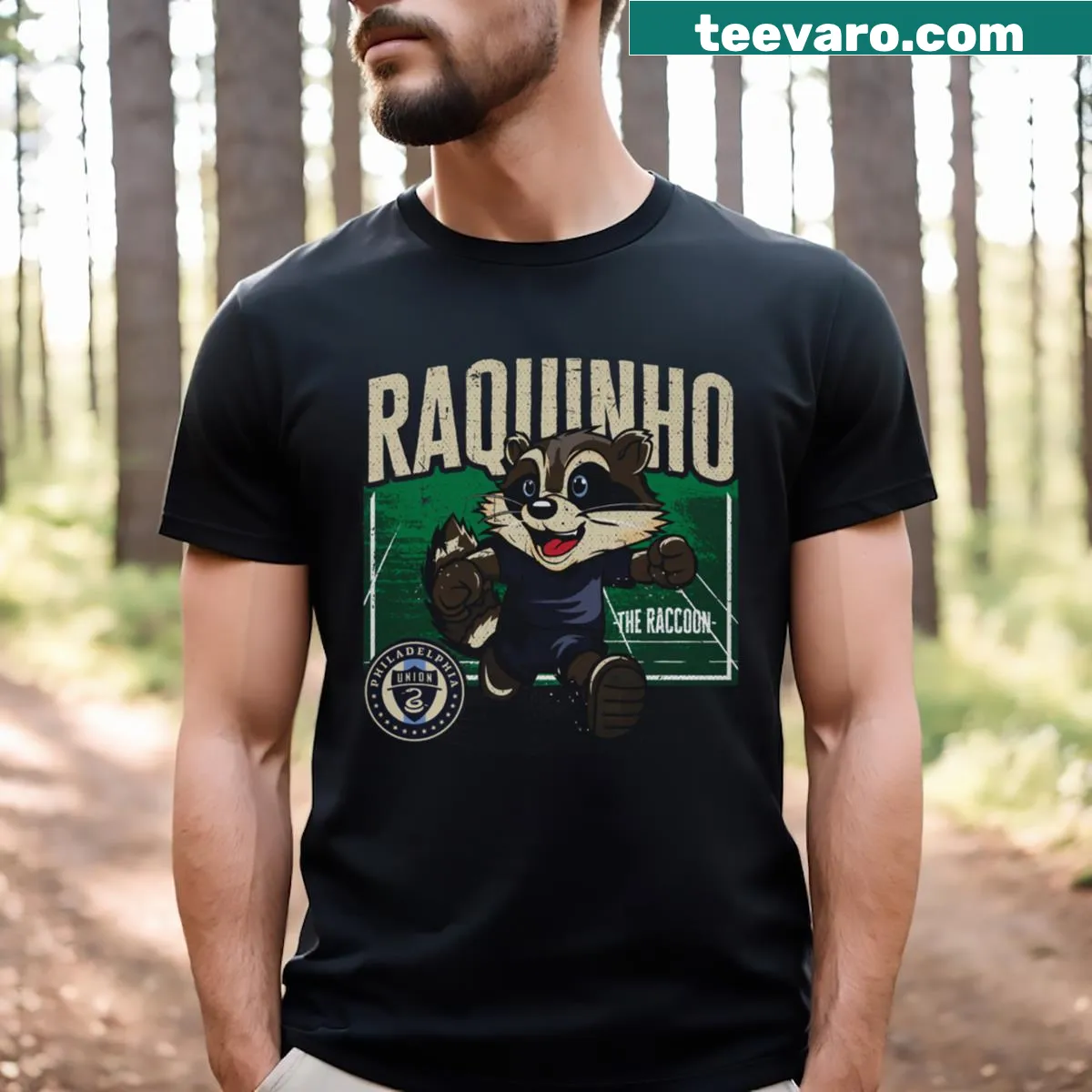Soccer-themed t-shirt supporting the Philadelphia Union — on a men's t-shirt