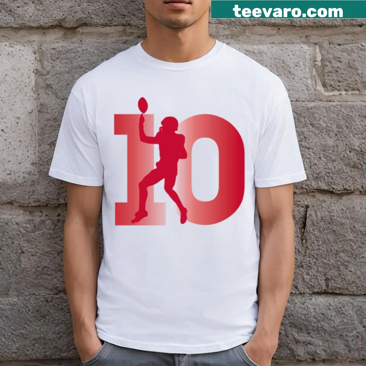 Stylish tee celebrating quarterback Drake Maye's playing style. — on a men's t-shirt