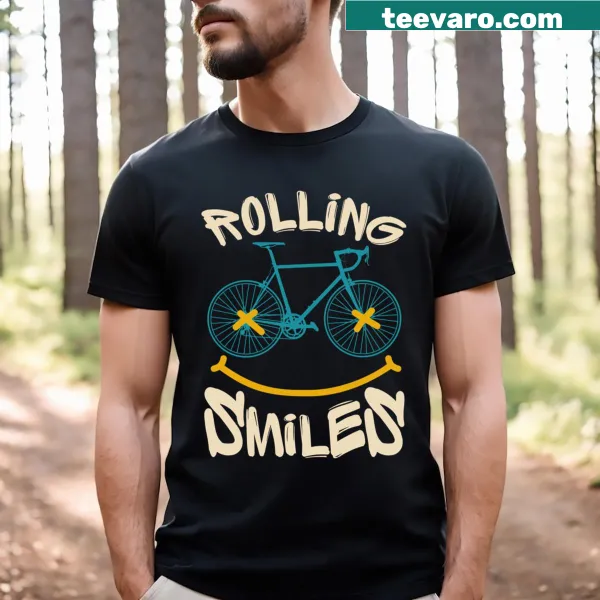 Playful bicycle graphic T-shirt for dog lovers