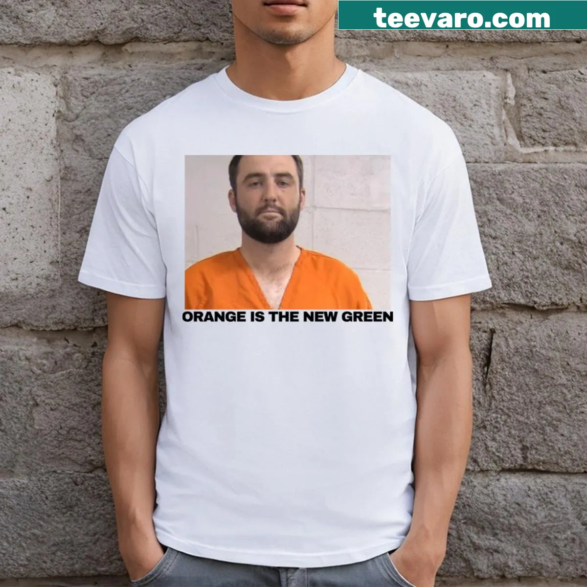 Vintage-style t-shirt with a mug shot of Scottie Scheffler — on a men's t-shirt