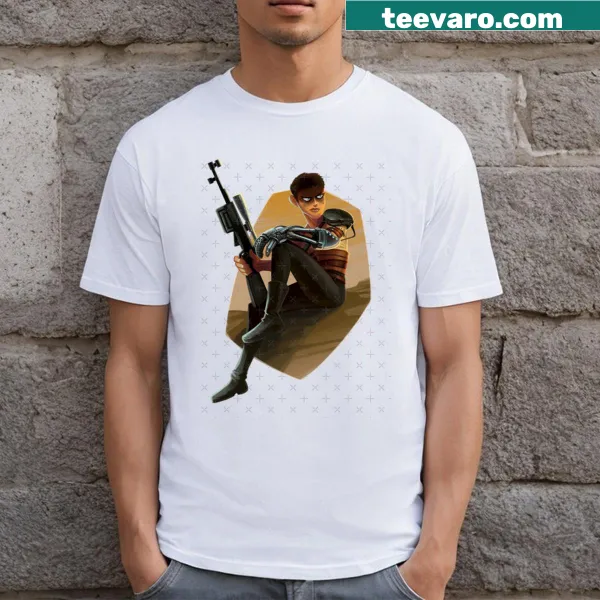 Retro graphic T-shirt featuring Sniper Furiosa character design.