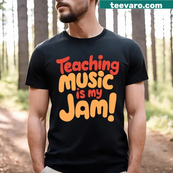 Elementary music teacher T-shirt with message about teaching music