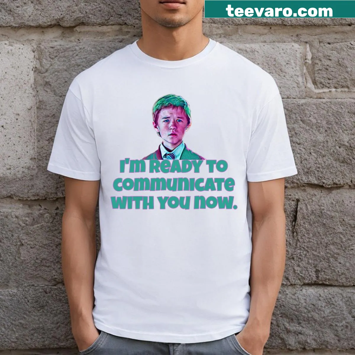 Vintage-style t-shirt featuring references to The Sixth Sense movie — on a men's t-shirt