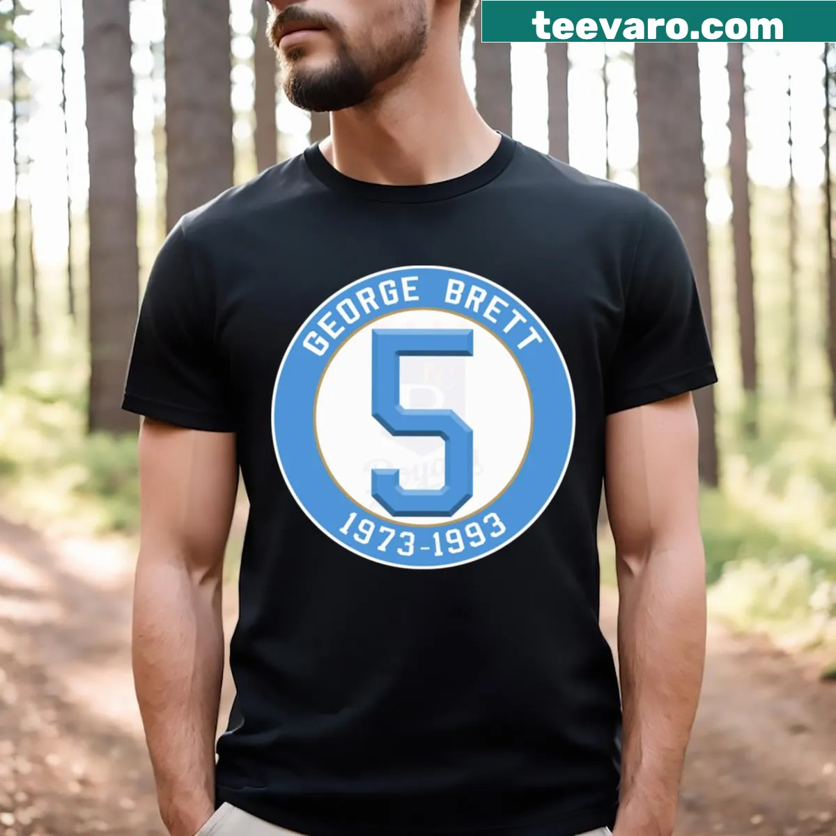 Tribute shirt featuring George Brett for baseball fans — on a men's t-shirt