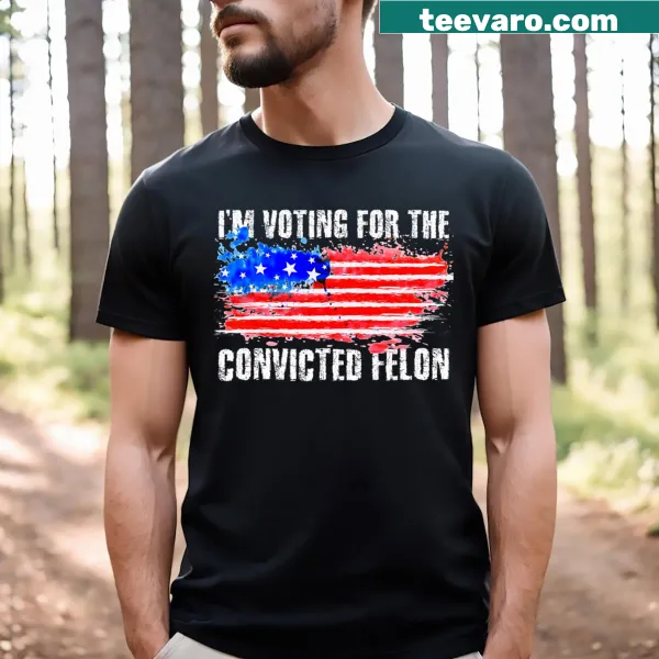 Distressed t-shirt with US flag and voting message