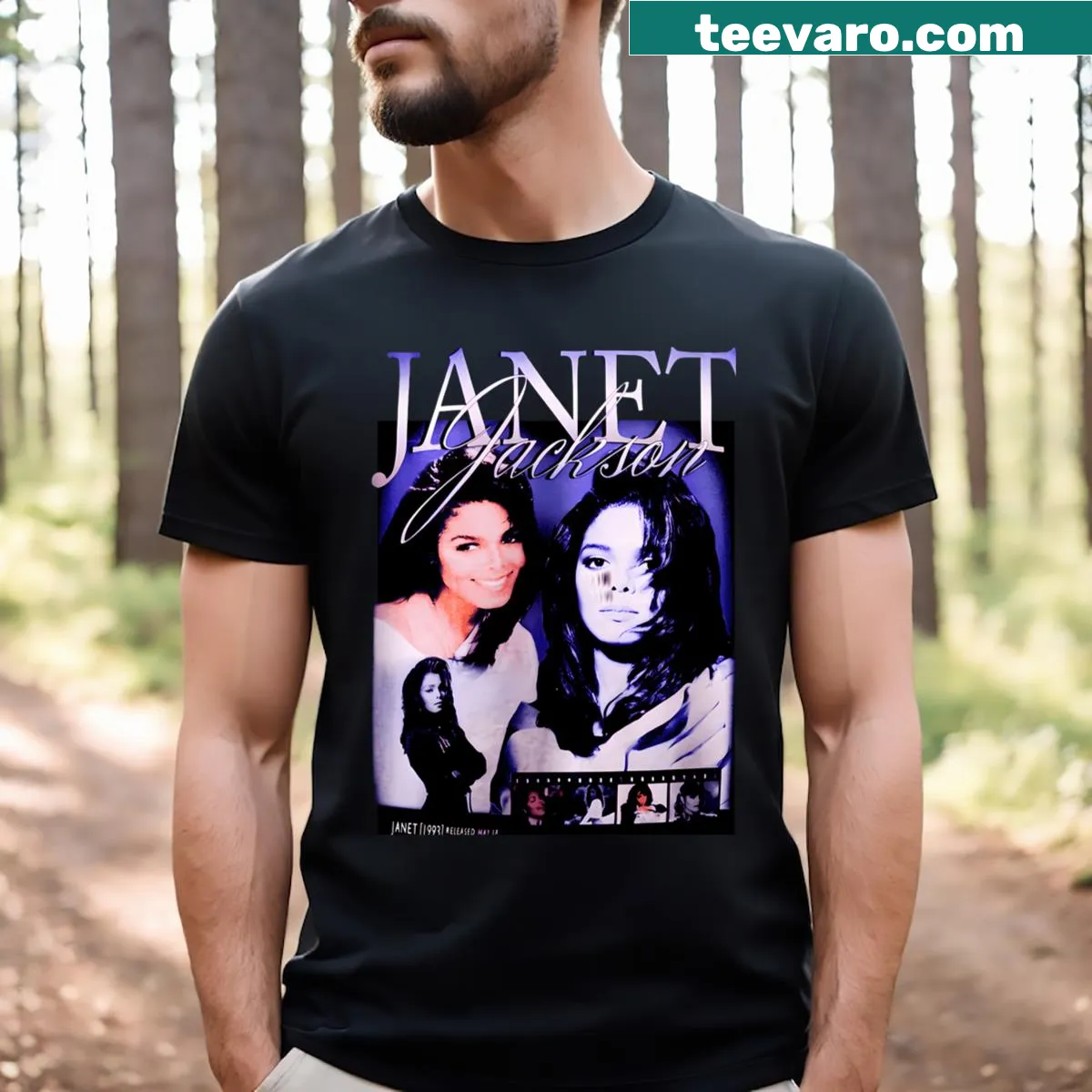 Vintage concert tour T-shirt with music-inspired graphic — on a men's t-shirt
