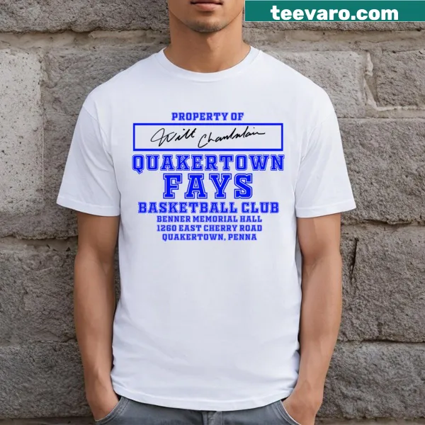 Vintage Wilt Chamberlain Quakertown Fays basketball team shirt
