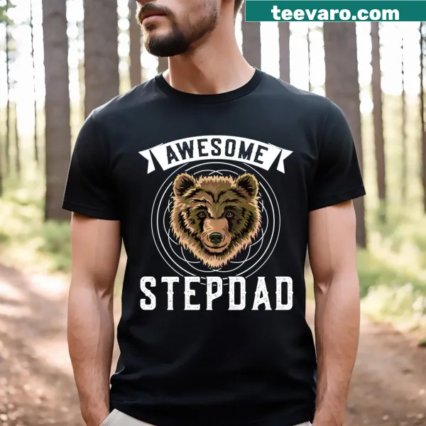Awesome Stepdad T-shirt with bold typography design